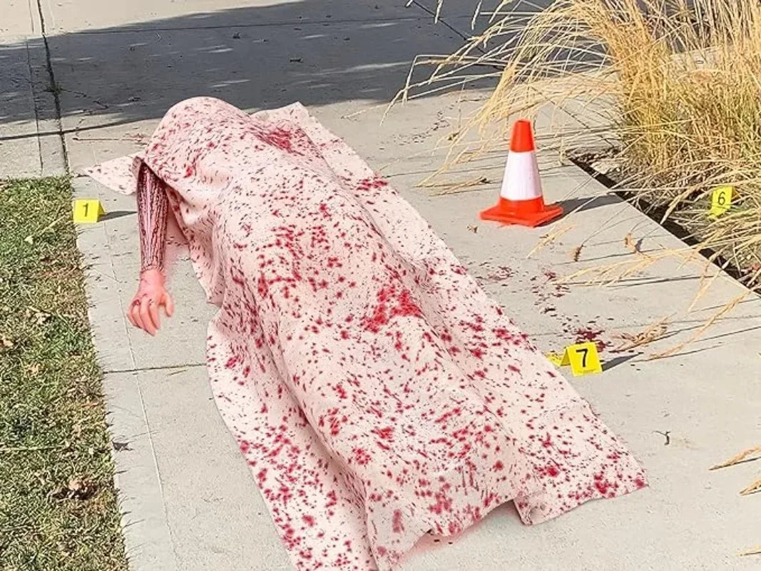 Halloween Props Decorations Outdoor Props Inflatable Mannequins Haunted Mansion and Secret Room Scary Atmosphere Decoration