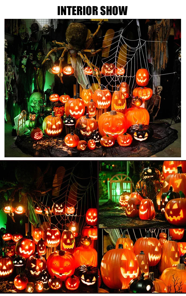 Halloween Decoration Pumpkin Led Lights Festival Accessories Outdoor Yard/garden Decor Horror Party Scream Ghostface Halloween