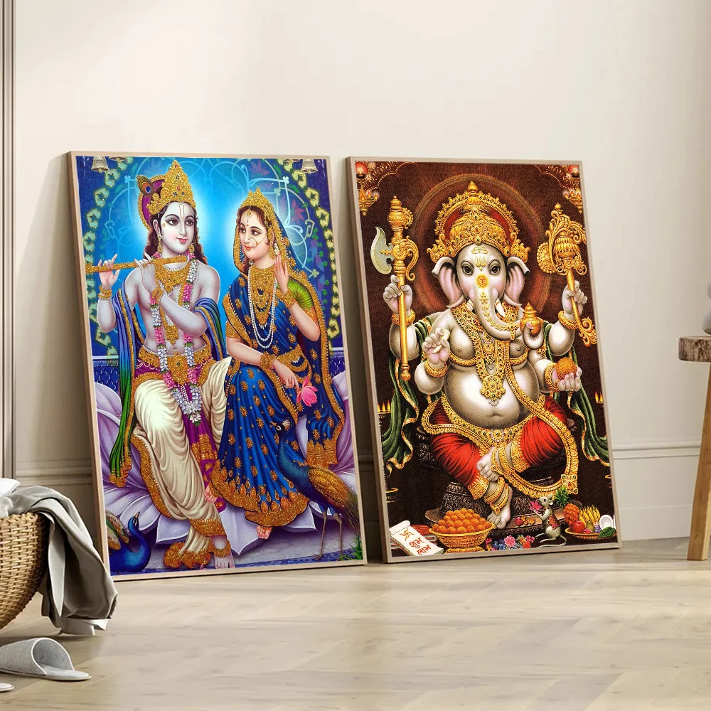 Hindu God Anime Posters Sticky Whitepaper Sticker Room Decor