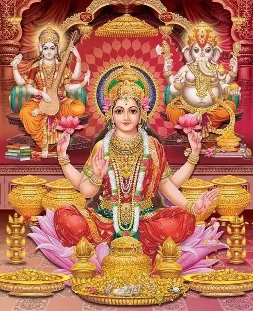 God Ganesha Canvas Wall Art God Series Religious Temple Print for Living Room Decor