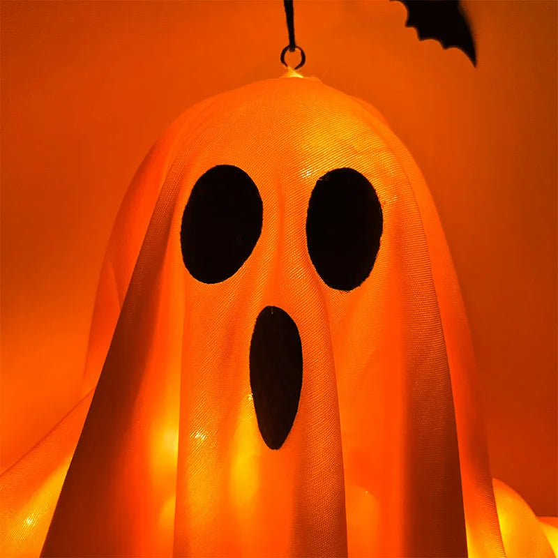 Halloween Ghost LED Light Hanging Ghost Home Decoration Outdoor Ghost House Bar Hanging Light Horror Prop Party Decoration