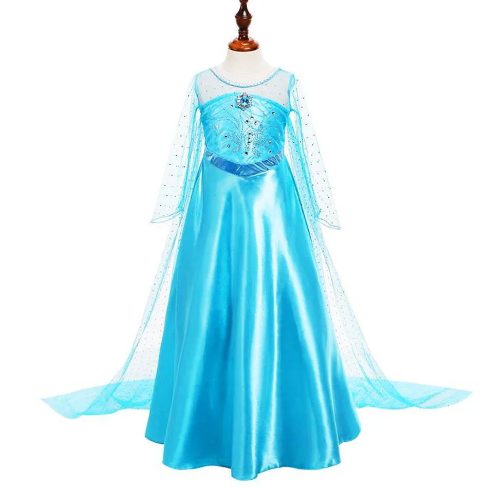 Elsa Dress for Girls Birthday Princess Dress For Kids Halloween Carnival Easter Party Cosplay Girls Costume