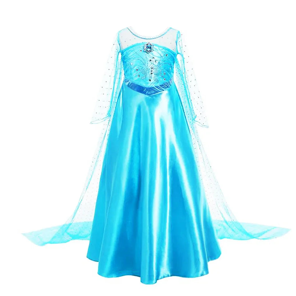 Elsa Dress for Girls Birthday Princess Dress For Kids Halloween Carnival Easter Party Cosplay Girls Costume