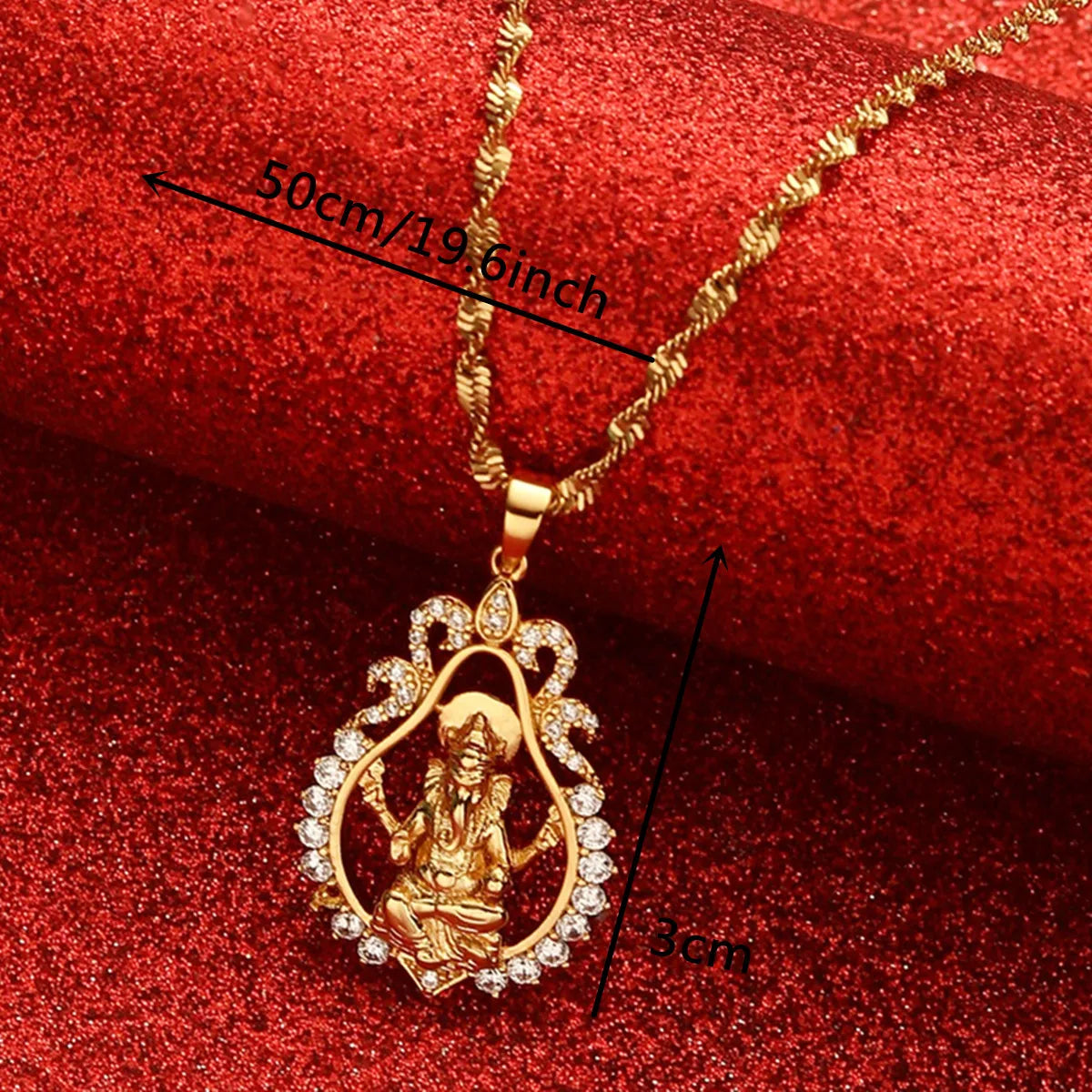 Religious Ganesha Pendant Necklaces for Women Girls