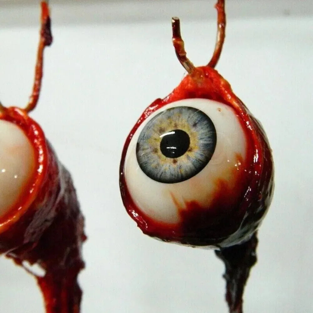 Hot Sale Halloween Latex Fake Eyeballs Horror Scary Bloody Props Fake Eye Eyeball Halloween Party Decoration Bloody Eyeballs