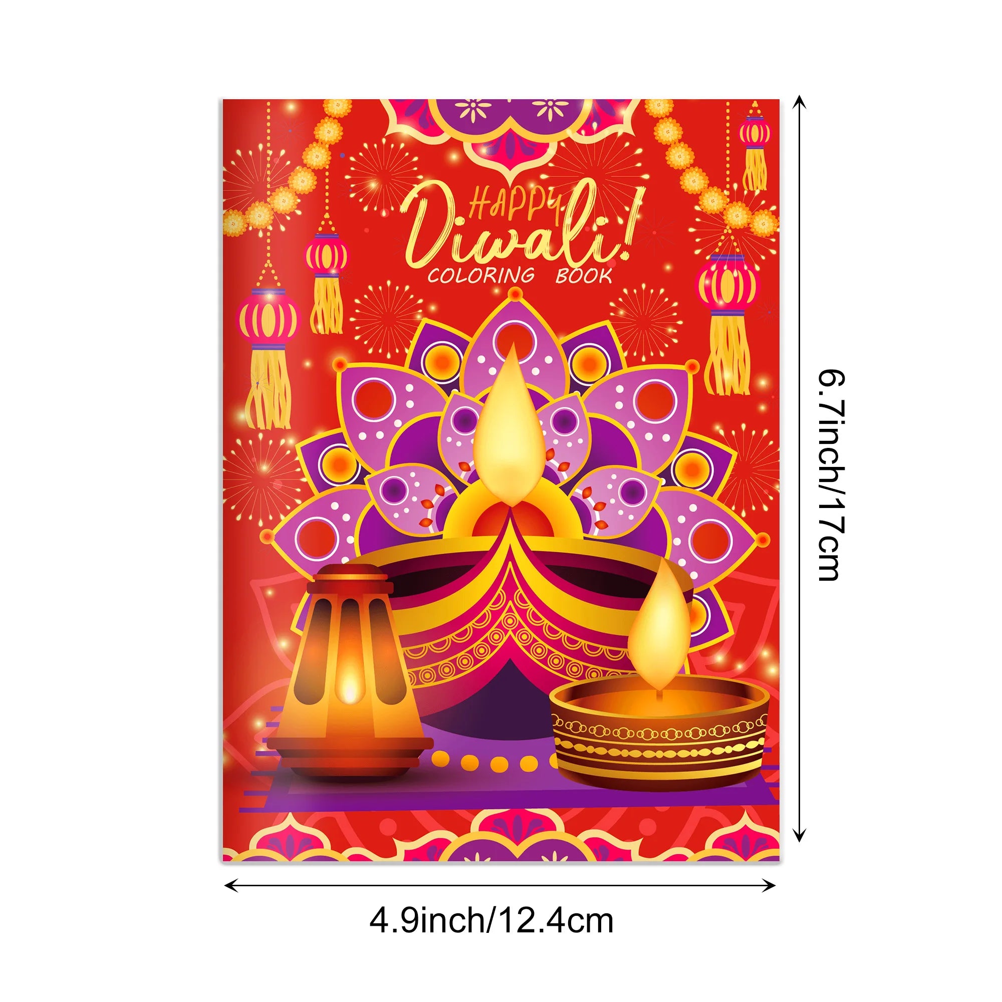 6/12/24pcs Diwali Festival Graffiti Drawing Painting Books DIY Coloring Picture Books For Kids Gifts Diwali Party