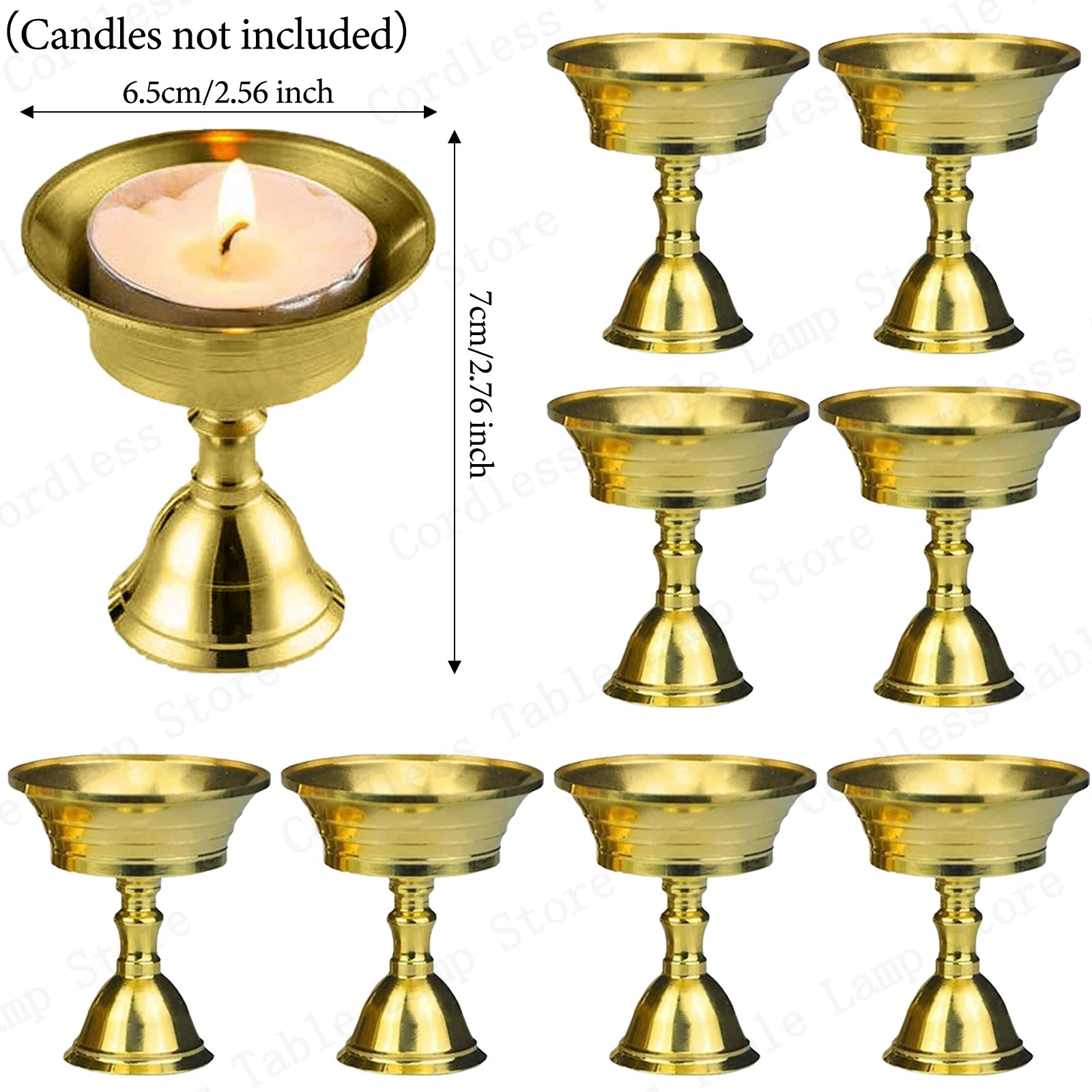 4-50Pcs Diwali Diya Lamp Brass Oil Lamp