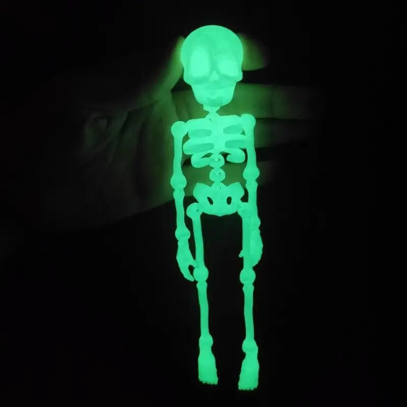 Poseable Skeleton Fridge Magnet Goth Human Skeletons Model with Movable Joints Funny Articulated Fridge Sticker Halloween Decor