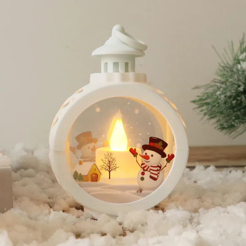 Christmas decorations retro night lights luminous gifts window ornaments desktop layout props atmosphere pendant desk decoration