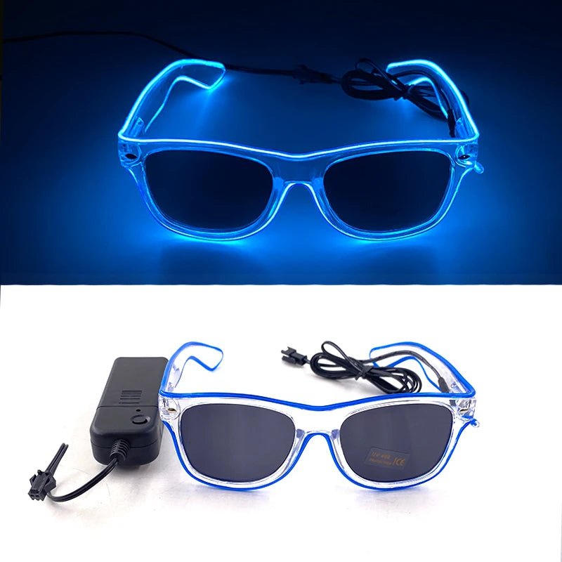 Funny Light Up Glasses Luminous LED Mosaic Glasses Men Women Halloween Party Supplies Glowing Glasses Neon Gafas Prpos