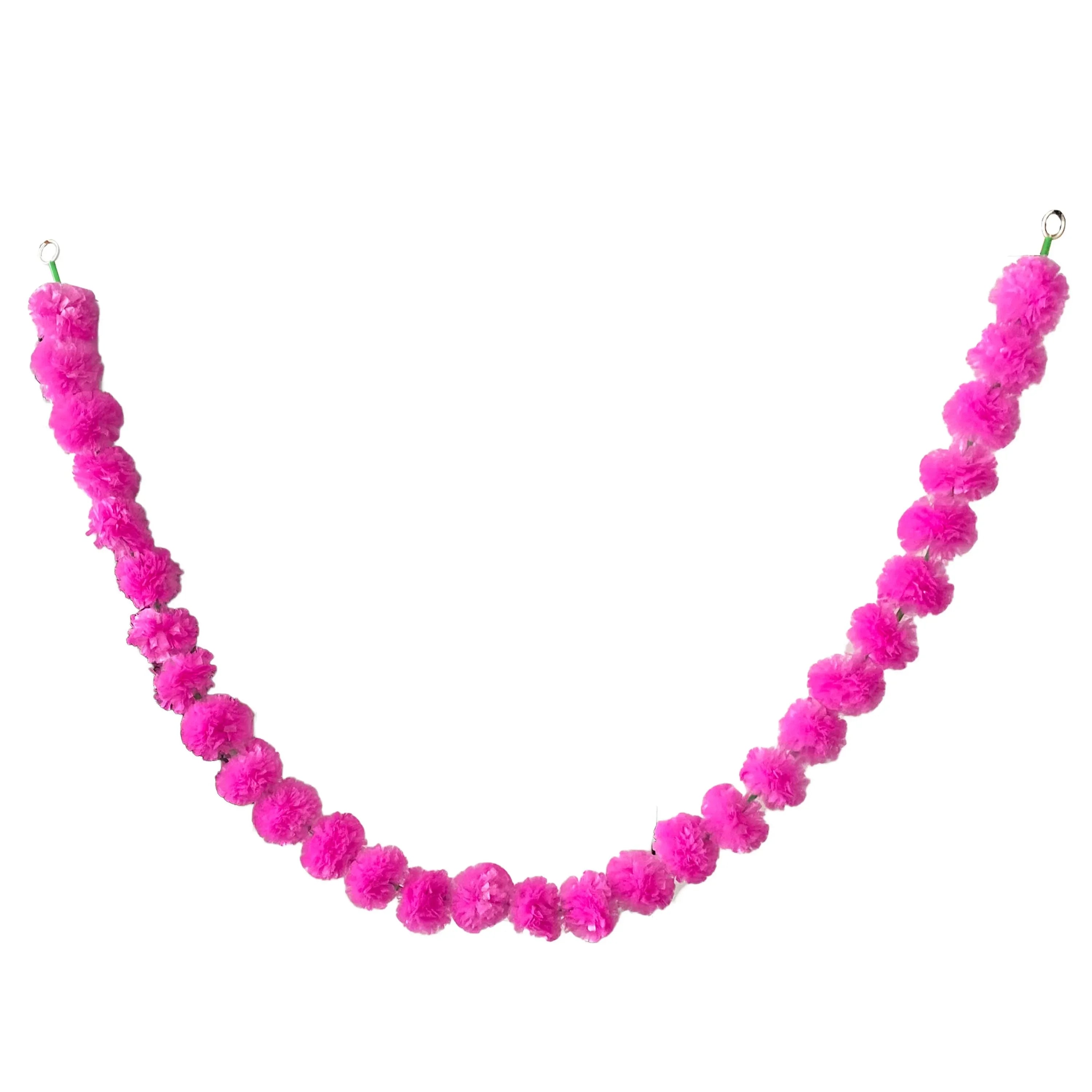 2 Pcs Marigold Flower Garland with бо Flowers for Diwali