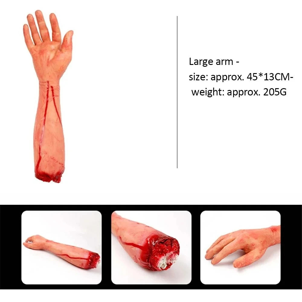 Halloween Prop Bloody Scary Fake Organ Human Brain Body Parts Fake Hand Finger Leg Foot Brain Heart Party Accessories