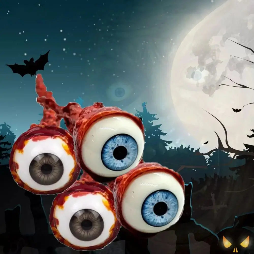 Hot Sale Halloween Latex Fake Eyeballs Horror Scary Bloody Props Fake Eye Eyeball Halloween Party Decoration Bloody Eyeballs