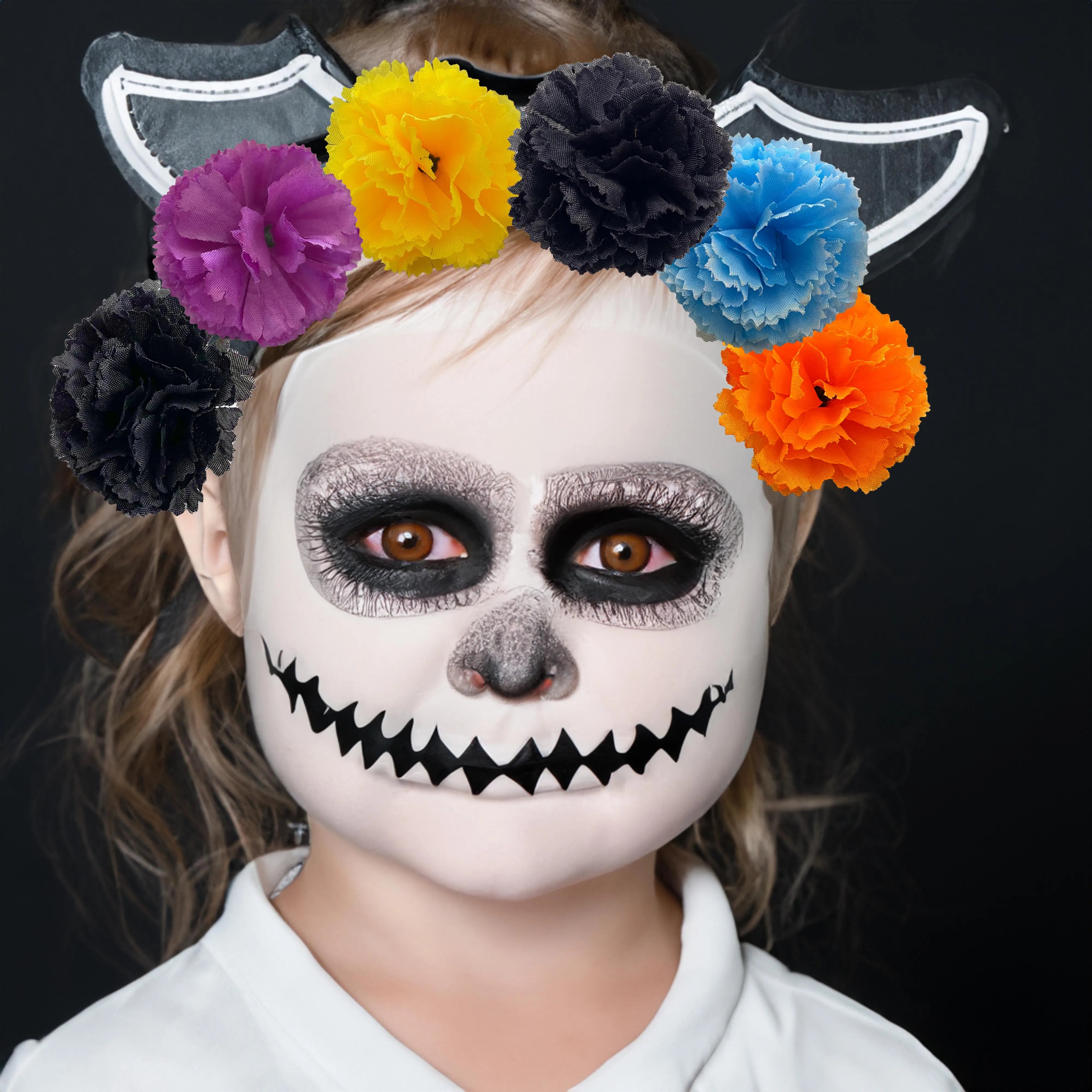 I5Opcs Marigold Flower Heads Bulk for Indian Pooja Bush Floral for Diwali Home Decor DIY Wreath Garland Craft