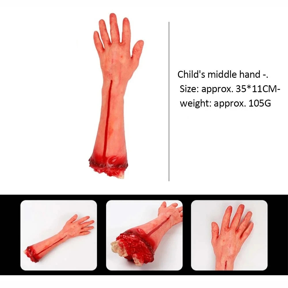 Halloween Prop Bloody Scary Fake Organ Human Brain Body Parts Fake Hand Finger Leg Foot Brain Heart Party Accessories