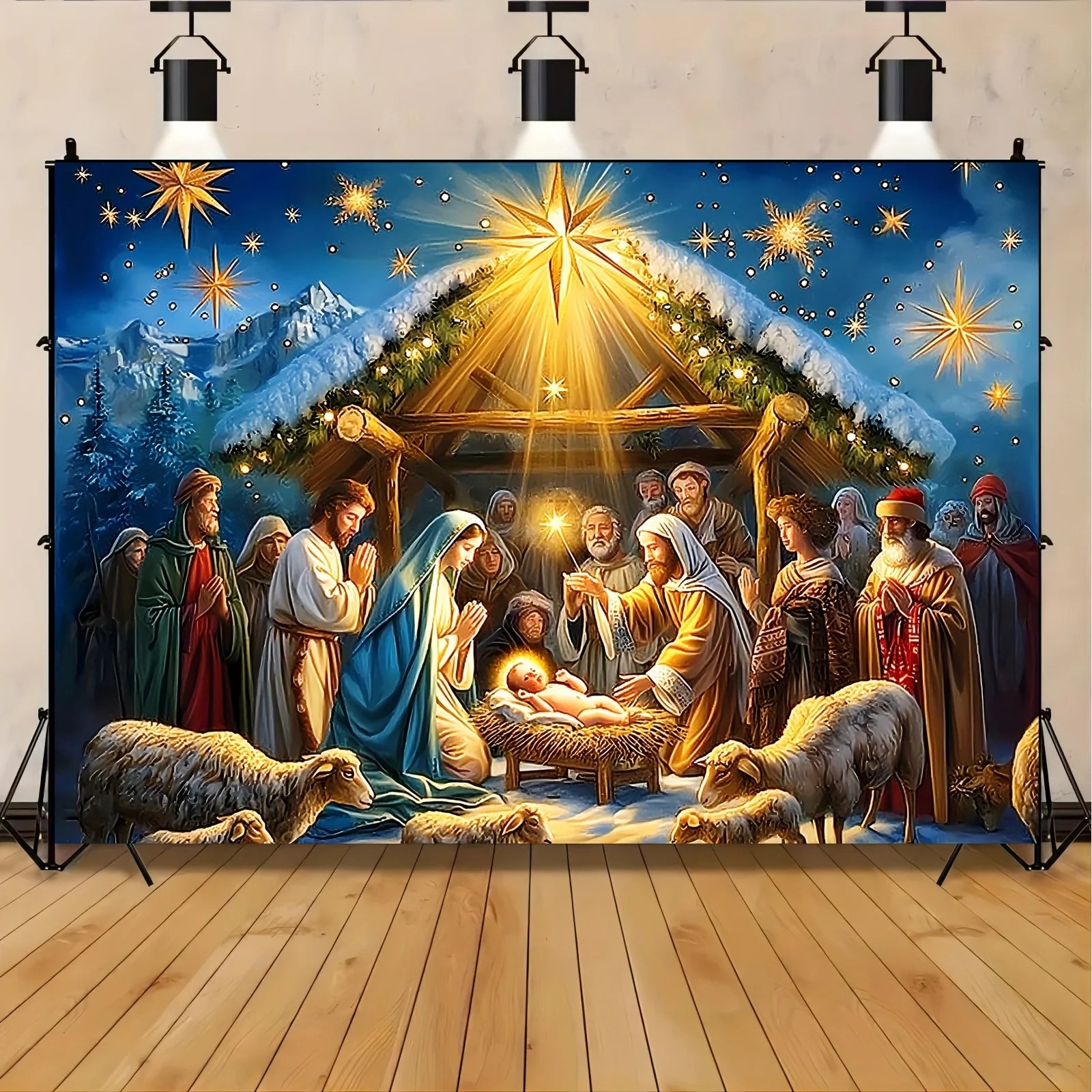 Christmas Background Religion Nativity suitable for home and party decoration suitable for living room holiday celebration