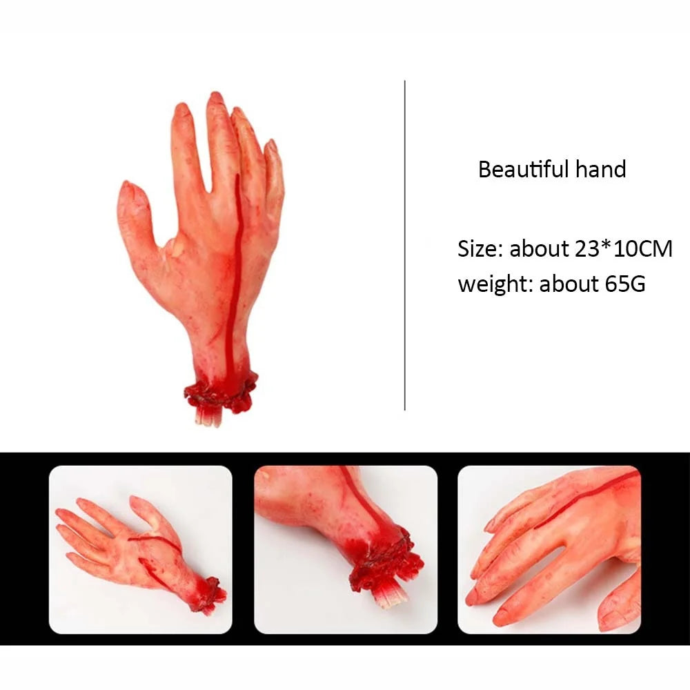 Halloween Prop Bloody Scary Fake Organ Human Brain Body Parts Fake Hand Finger Leg Foot Brain Heart Party Accessories