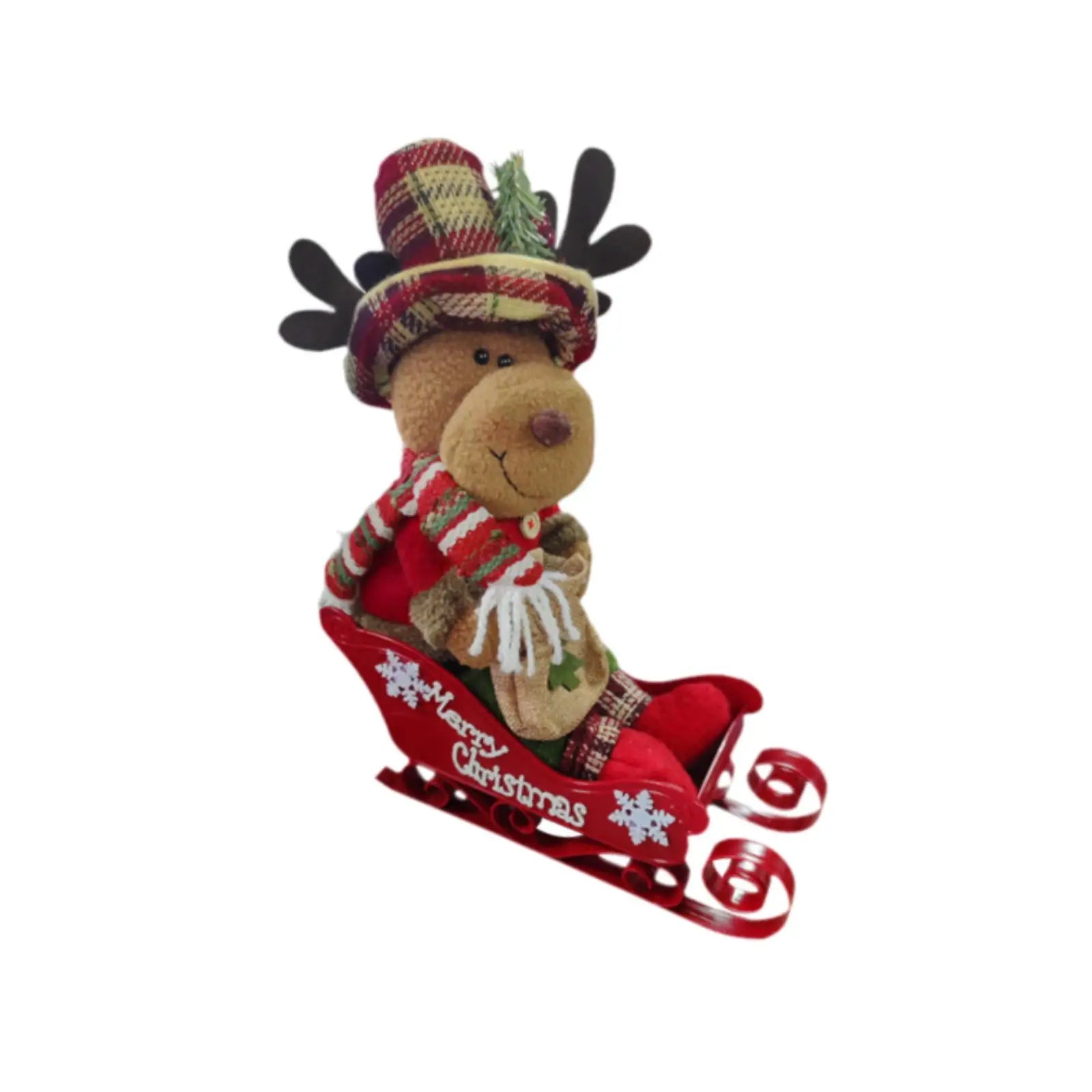 Christmas Statue Xmas Sculpture Figurine Decorative Tabletop Ornament for Home Cabinet Office Housewarming Photo Props