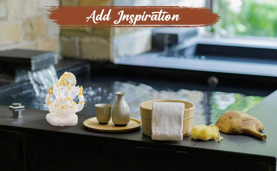 Divine Ganesha Statue God Decor Luxury Hindu Temple Art Altar Showpiece Gift for Blessings Meditation