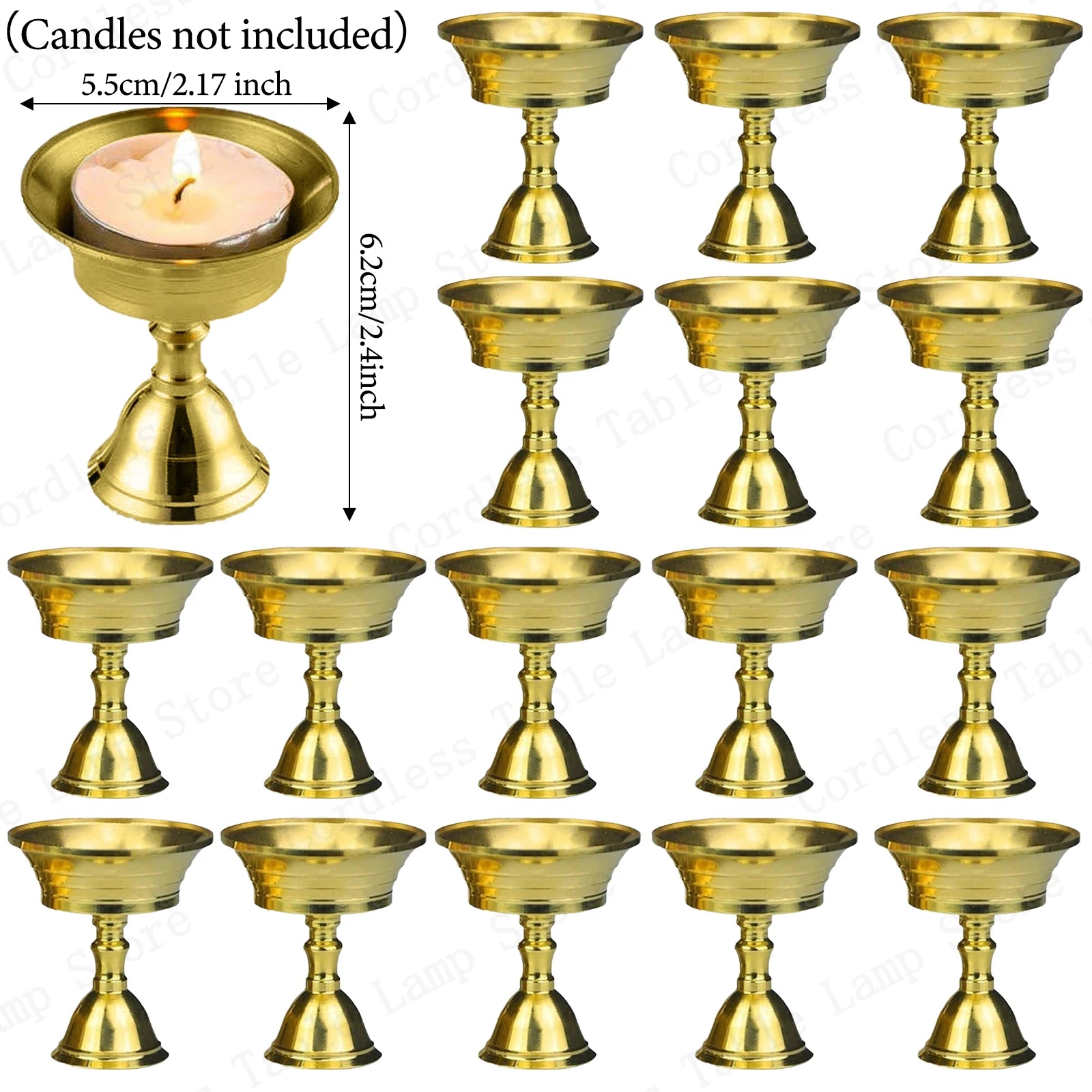 4-50Pcs Diwali Diya Lamp Brass Oil Lamp