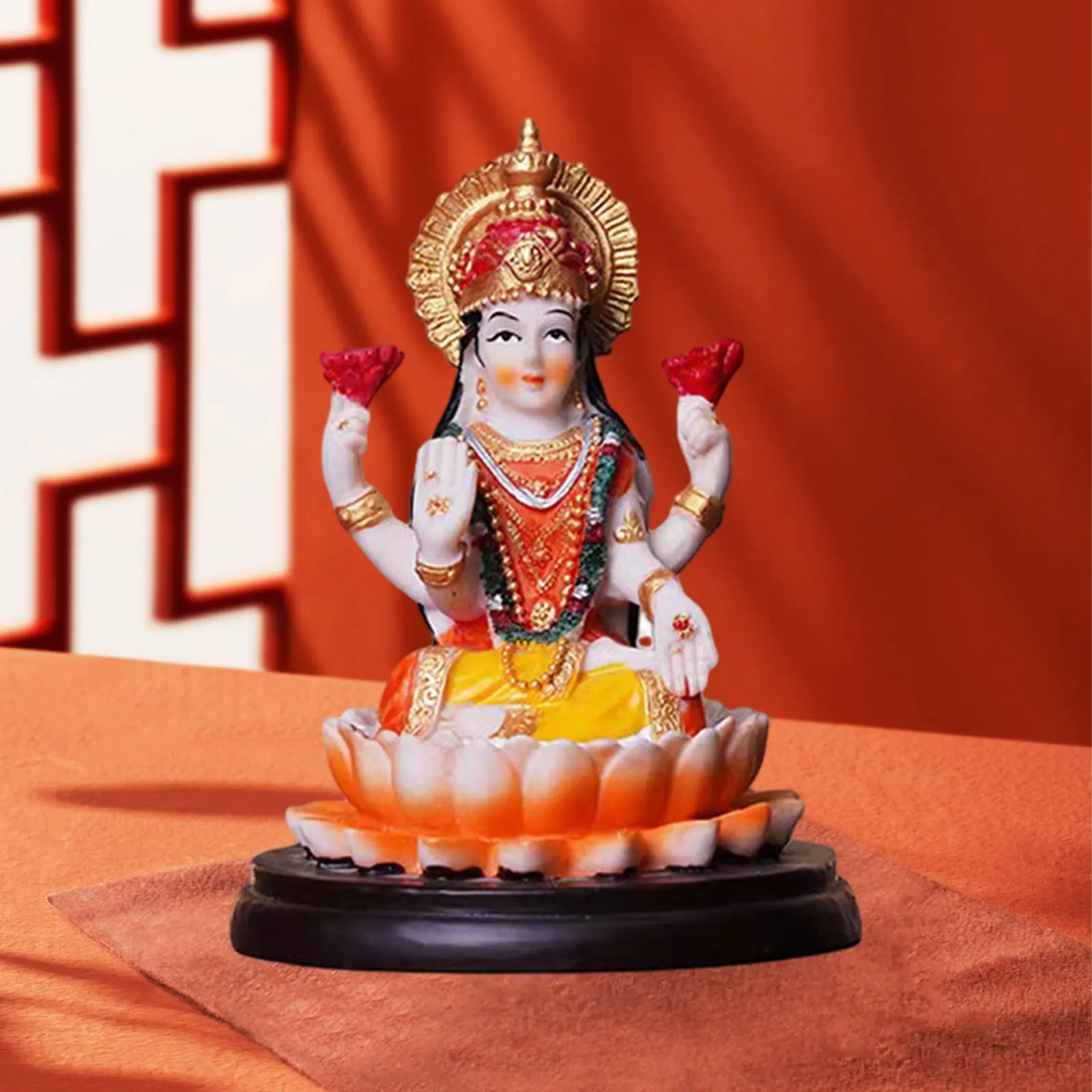 Hindu Goddess Mata Laxmi Tabletop Decoration Tall for Fairy Garden Easily Clean