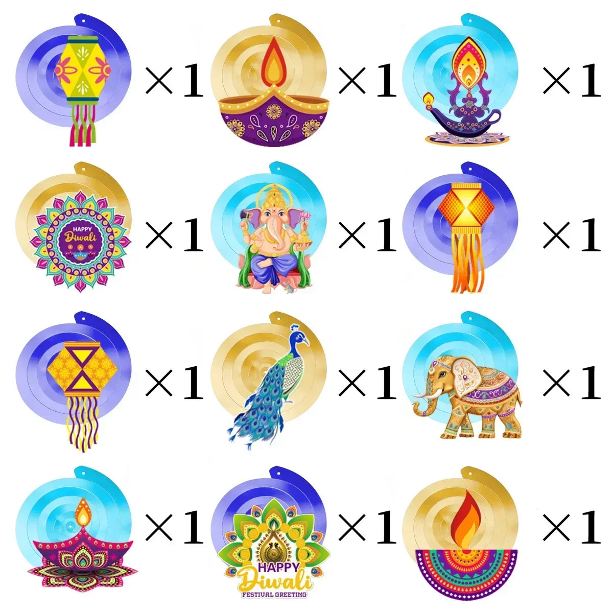 Happy Diwali Party Banner Hanging Garland for Diwali Festival Theme Party Decoration