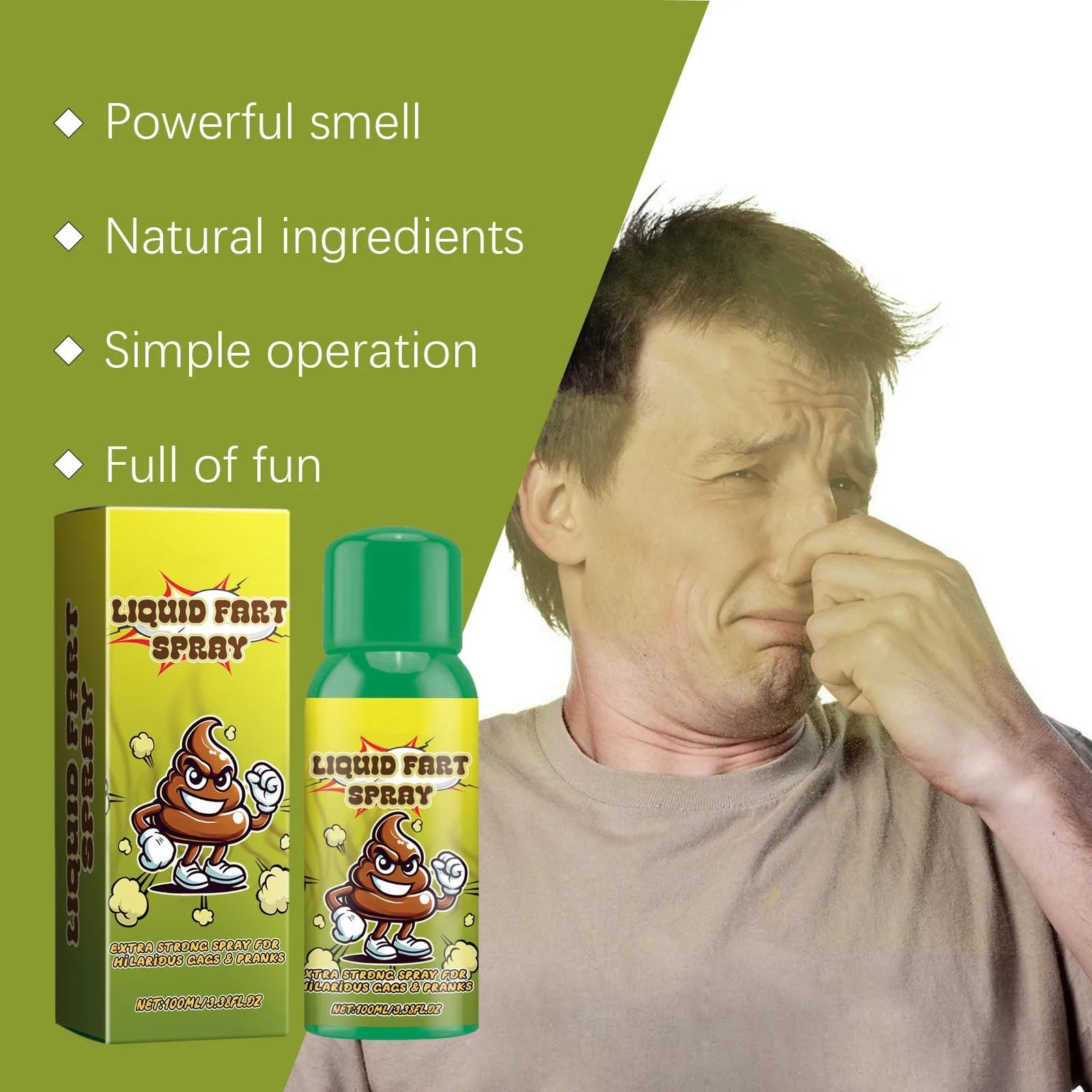 100ml Fart Gag Spray Prank Joke Terrible Smell Spray Party Supplies Spoof Spray for Adults Kids Halloween Funny Toys