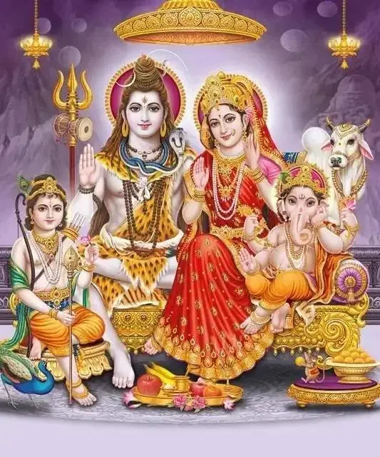 God Ganesha Canvas Wall Art God Series Religious Temple Print for Living Room Decor