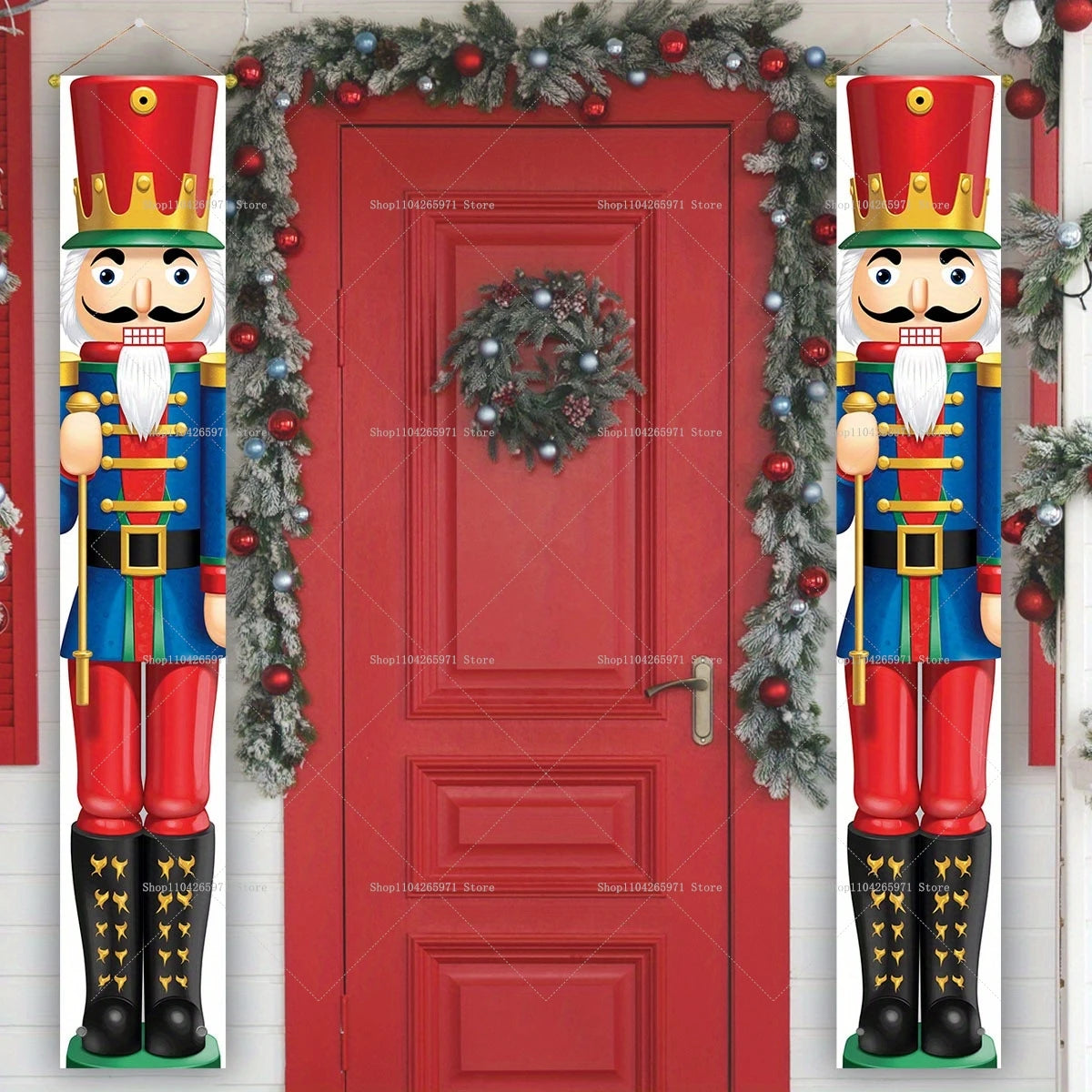 Christmas Hanging Door Nutcracker Soldier Happy Home 2025 Christmas Door Decoration Navidad Notal Noel Ornaments 2026 New