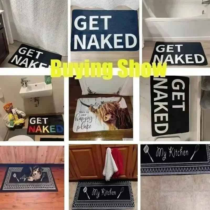 1pc Halloween Bloody Footprint Welcome Doormat Hand Wash Only Decor for Front Door Porch Kitchen Bedroom Halloween Decorations