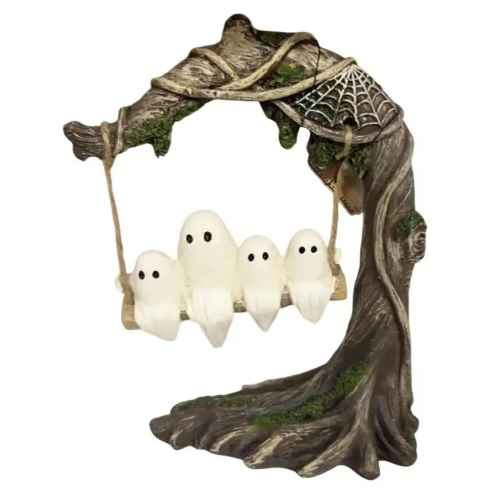 Halloween Themed Halloween Swing Ghost Ornament Handicraft Model Spooky Ghosts Decor Collectible Statue