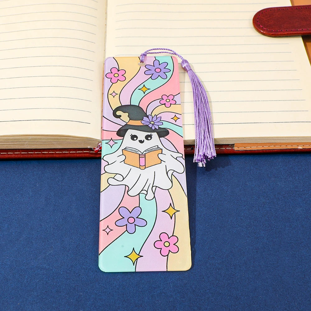Halloween Ghost & Skeleton Bookmarks Page Holder for Kids Teens Adults Great for Home Library Classroom Book Clubs Creative Gift