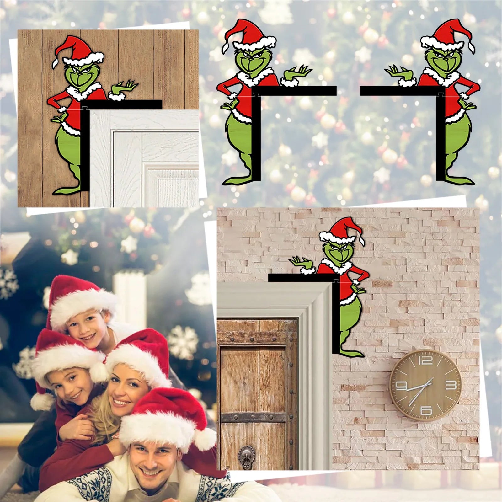 Christmas Door Decorations Door Corner Decorations Xmas Door Frame Decoration