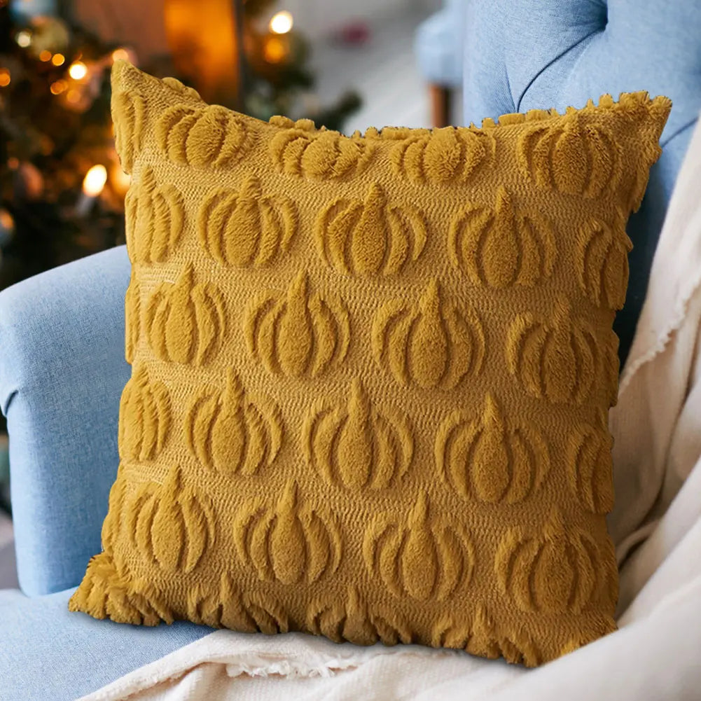 Halloween Linen Cushion Cover Trick or Treat Theme Pillowcase Cartoon Pumpkin Ghost Pillow Cover Halloween Party Home Decoration