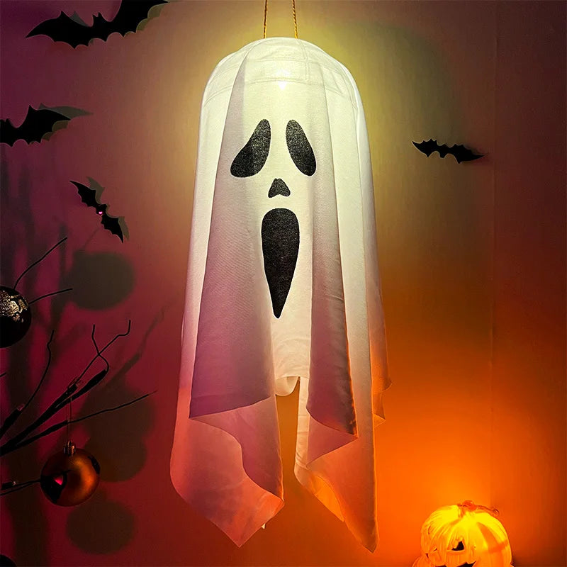 Halloween Ghost LED Light Hanging Ghost Home Decoration Outdoor Ghost House Bar Hanging Light Horror Prop Party Decoration