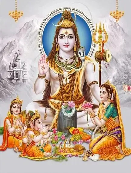 God Ganesha Canvas Wall Art God Series Religious Temple Print for Living Room Decor