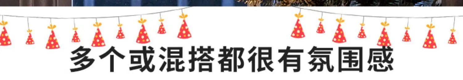 Christmas Transparent Luminous Night Lights, Festive Scene Atmosphere Decoration and Hanging Ornament Store