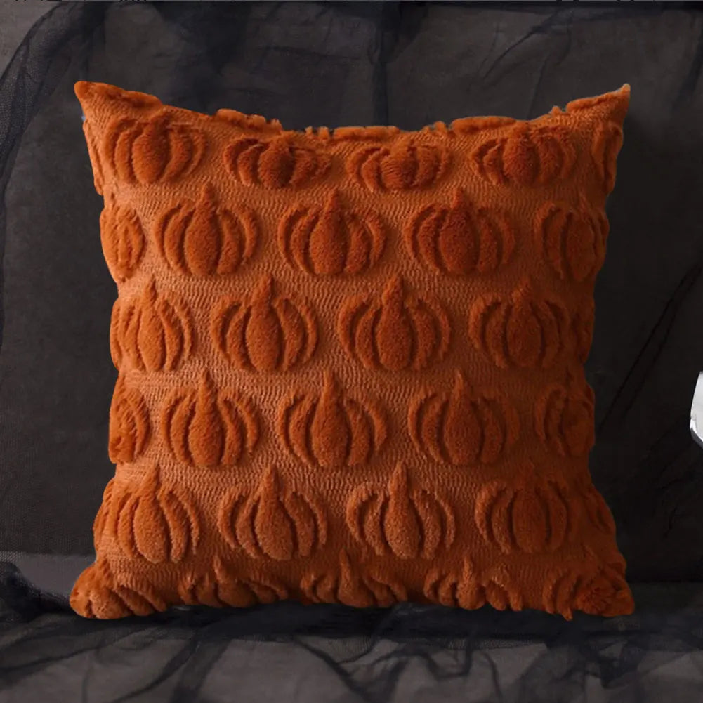 Halloween Linen Cushion Cover Trick or Treat Theme Pillowcase Cartoon Pumpkin Ghost Pillow Cover Halloween Party Home Decoration