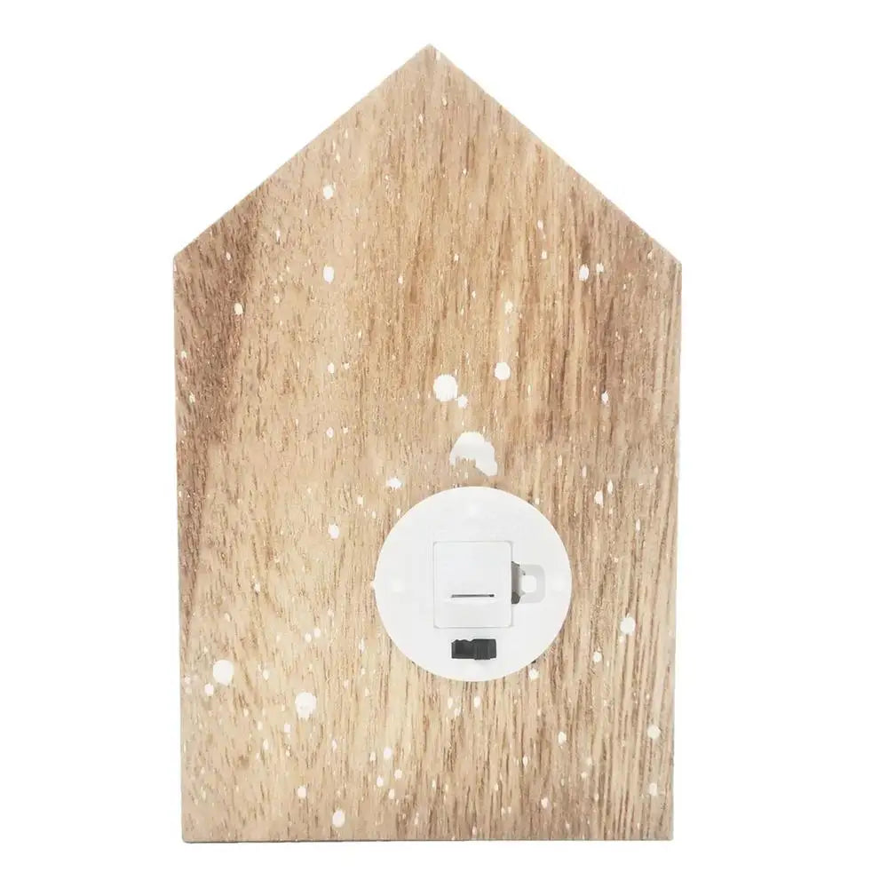 Christmas Wooden House Decor Creative House Shape Light Up Hanging Ornament Christmas Party Supplies Indoor Home Decoration