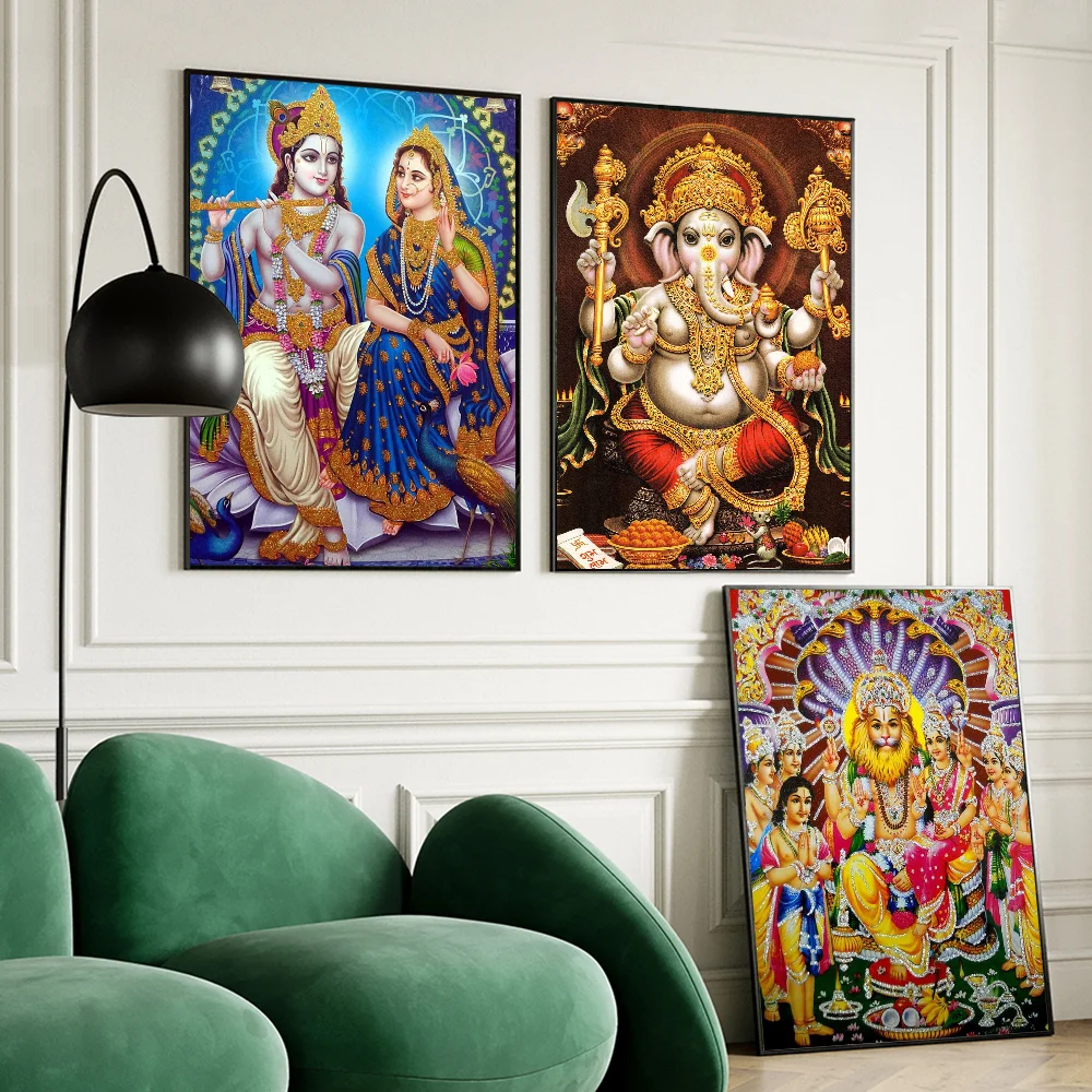 Hindu God Anime Posters Sticky Whitepaper Sticker Room Decor