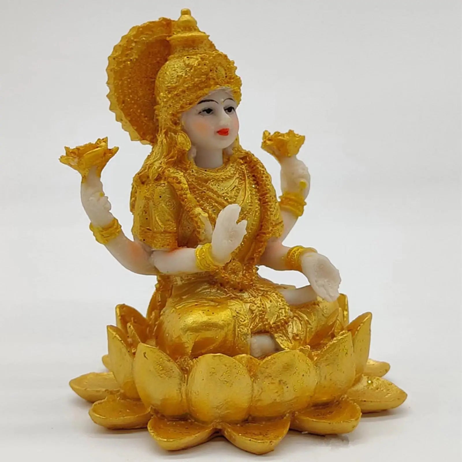 Hindu Goddess Mata Laxmi 4inch Tall Decorative Handmade Craft Carving