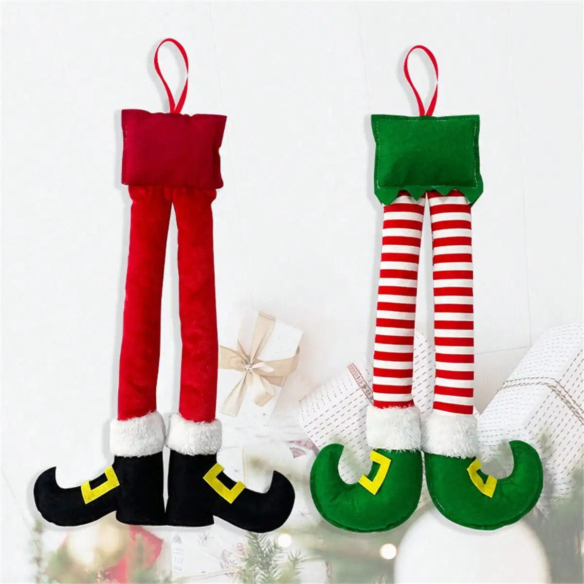 Christmas Elf Santa Legs Car Accessories Christmas Decor for Home Xmas Tree Pendants Ornaments Gifts Happy New Year Home Decor