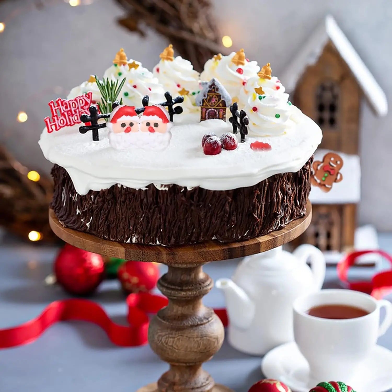 Christmas Sprinkles Mix Christmas Tree Santa Claus Sprinkles Christmas Jimmies Red and Green Sprinkle for  Cookie Baking Decor