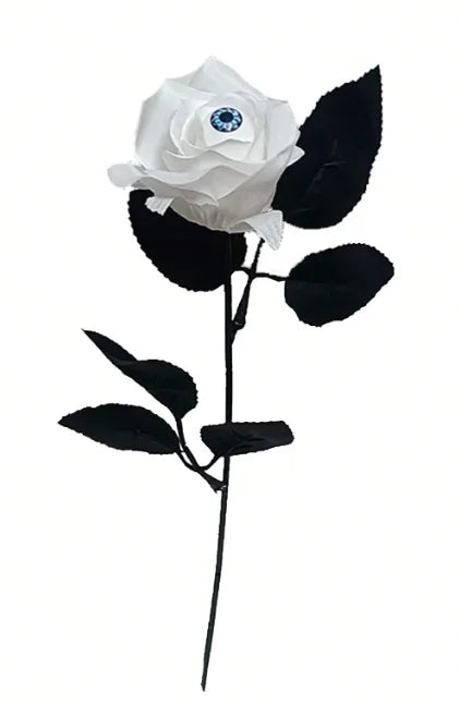 1/3/5Pcs Halloween Artificial Flowers Black Rose With Eyeball For Halloween Party Decor Home Horror Props DIY Bouquets Craft