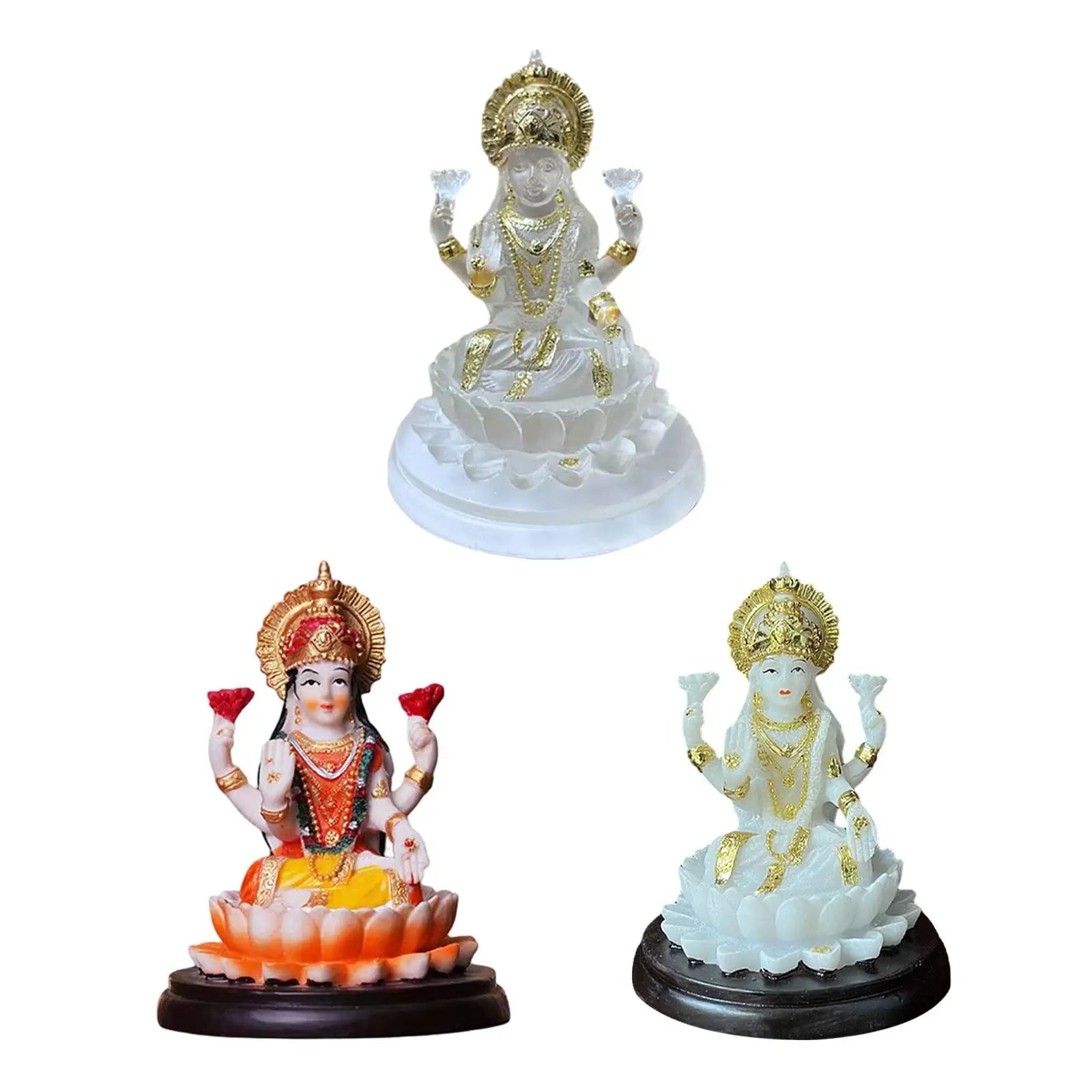 Hindu Goddess Mata Laxmi Tabletop Decoration Tall for Fairy Garden Easily Clean