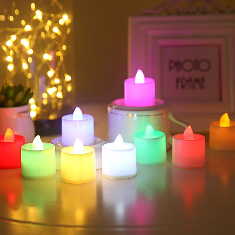 24Pcs Flameless LED Candle Lights Creative Wishing Led Tea Lamp Warm