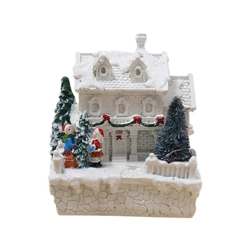 Christmas Light House Christmas Village Decoration For Home Xmas Gifts Christmas Ornaments New Year 2025 Natale Navidad Noel