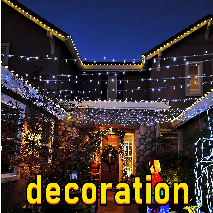 Led silver Wire Fairy Lights USB Powered LED String Lights outdoor waterproof Garland For Christmas Party Wedding DIY Decoration