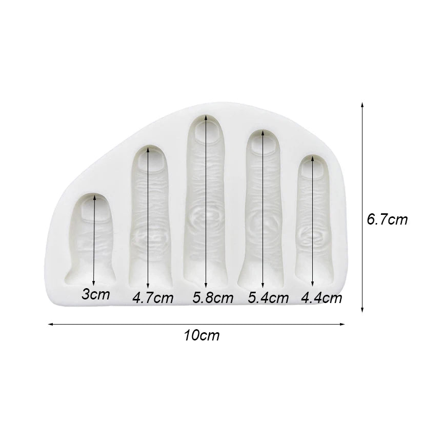 Halloween Finger Silicone Mold Sugarcraft Cupcake Baking Mold Fondant Cake Decorating Tools