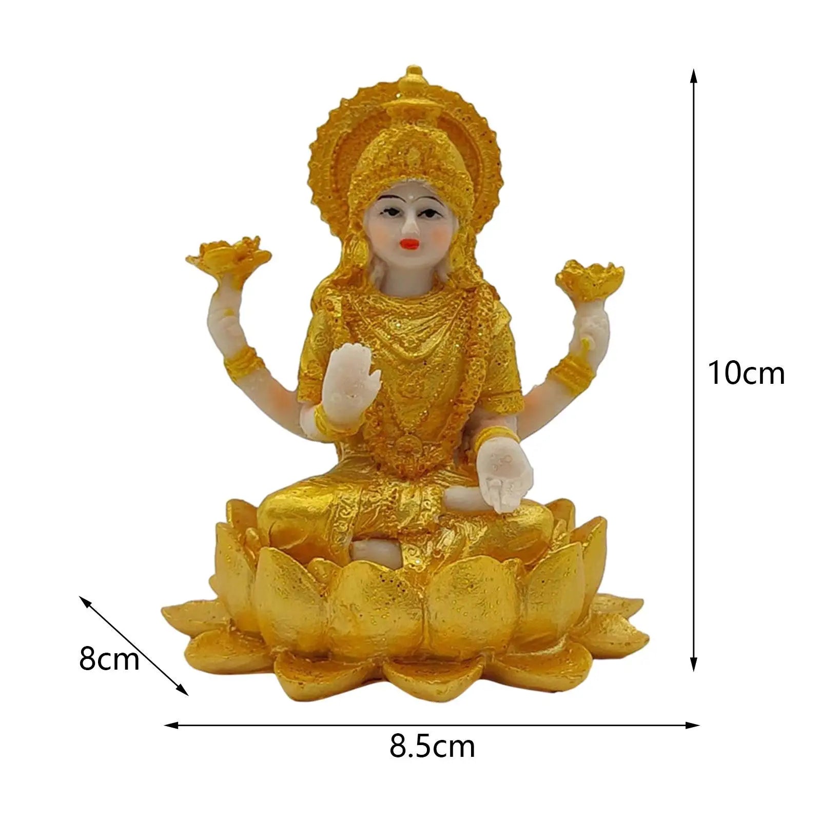 Hindu Goddess Mata Laxmi 4inch Tall Decorative Handmade Craft Carving